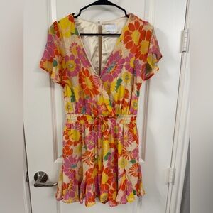 Sugarlips Cream Satin Romper